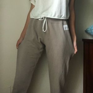 brown sweatpants
